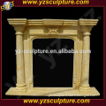 French simple stone fireplace mantel sculpture for home decoration